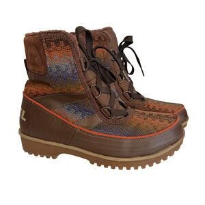 Sorel Tivoli II Winter Snow Boots 7.5 Brown Lace Up Waterproof Cabin NL2091-256